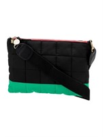 Clare V. Black & Green Nylon Shoulder Bag