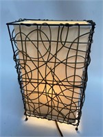MCM Arthur Umanoff Style Wire Box Lamp