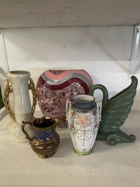 5 Vintage/Antique Vases/Pitchers/Planters