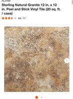 Sterling Natural Granite Peel and Stick Vinyl Tile