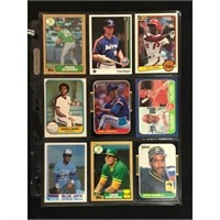 9 1980's Baseball Rookies/stars/hof