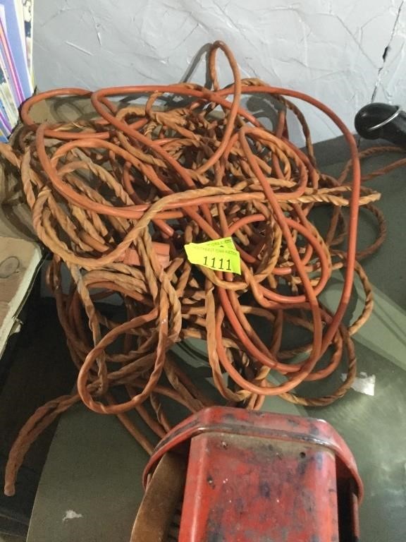 Orange extension cord unknown length