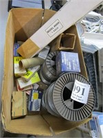 Box of misc staples and stich in wire