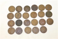 Lot of 23 Indian head pennies