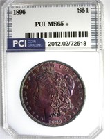 1896 Morgan PCI MS65+ Outstanding Color