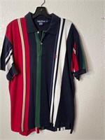 Vintage Nautica Striped Polo Shirt 90s