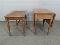 2x The Bid Very Old Pembroke Table And Bench