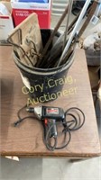 CRAFTSMAN drill, 5 gallon bucket with spring,