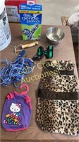 Dog items, nail care, whistle, harness, leashes,