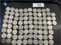 83 90% Silver Quarters.