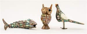 Group of Mexican Abalone Animals, 20th c., 3