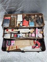 Vintage Metal Box Full of Sewing Supplies