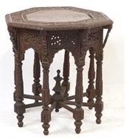 Moroccan carved Octagon table