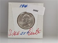 1944 90% Silver Washington Quarter