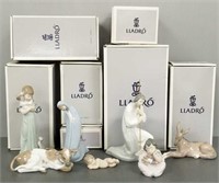 6 Lladro nativity, etc. pieces with boxes