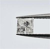 Natural Princess Cut Loose Diamond .32CT