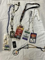 MISC LOT OF VIP PASSES AND BEAD NECKLACES