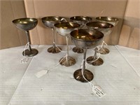 Lot of 7 Silver Plate Goblets