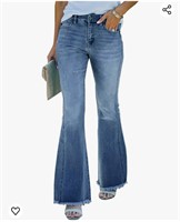($49) Necooer Womens Flare Jeans Classic Stre, XL