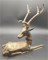Vintage Brass Deer Trinket Box