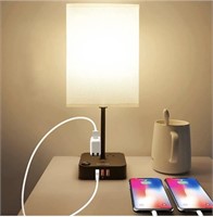 USB Bedside Table Desk Lamp with 3 USB
