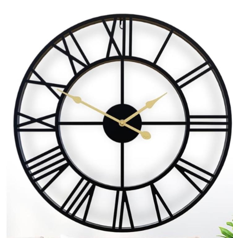 Florarich Large Wall Clock,24 inches Large Modern
