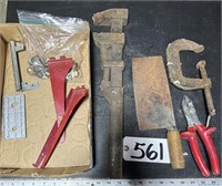 Antique Wrench, Cleaver, Pliers & Other Tools