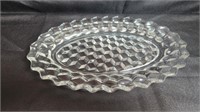 Vintage Fostoria American oval clear glass.