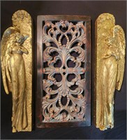 Gold Angels and Wall Plaque