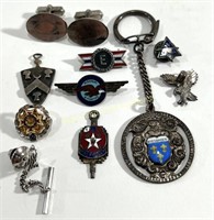 Sterling Silver Keychains, Cuff Links, & Pendants