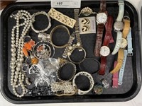 Costume Jewelry and Wristwatches