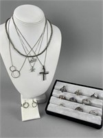 Sterling Silver Necklaces, Pendants, Rings, Hoops
