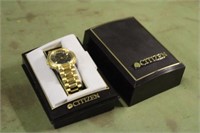 Citizens Gold Color Watch, Works Per Seller, Needs