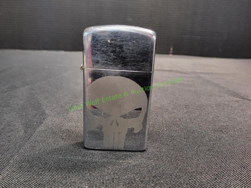 Zippo Lighter w/ Punisher  Engraved