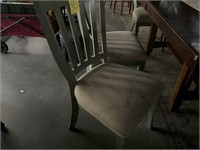 CHAIRS WITH GREY & BEIGE CUSHIONS