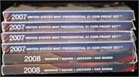 (4) 2007 & (2) 2008 US PRESIDENTIAL PROOF SETS