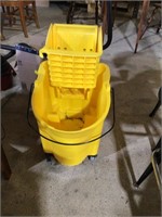 Yellow Rubbermaid Mop Bucket