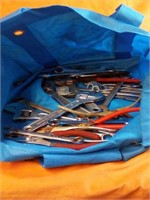 Assortment of wrenches, plyers and more