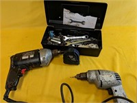 Craftsman Type 1 3/8" Electric Drill, tool box