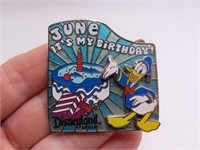 Rare LtdEd Duck Disney JUNE B-Day Pin