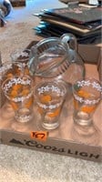 6-piece Orange juice pitcher and juice glasses set