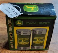 NEW IN BOX JOHN DEER SALT & PEPPER SHAKERS