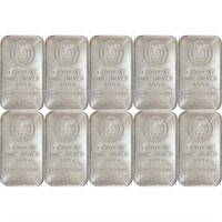 Lot of (10) Englehard Collectible Silver Bars