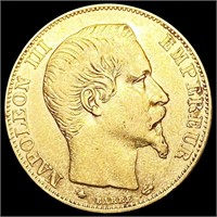 1858 France .1867oz Gold 20 Francs CHOICE BU