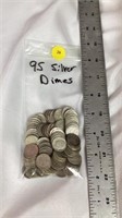 95 silver dimes