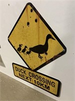 Duck Crossing Metal Sign