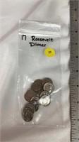 17 Roosevelt Dimes