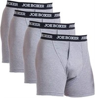 4-Pk Joe Boxer Men's LG Boxer Brief, Grey Large