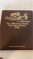 The 1995 Duck stamp first day of issue folio