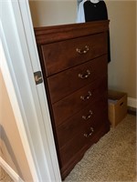 Wood Five Drawer Dresser